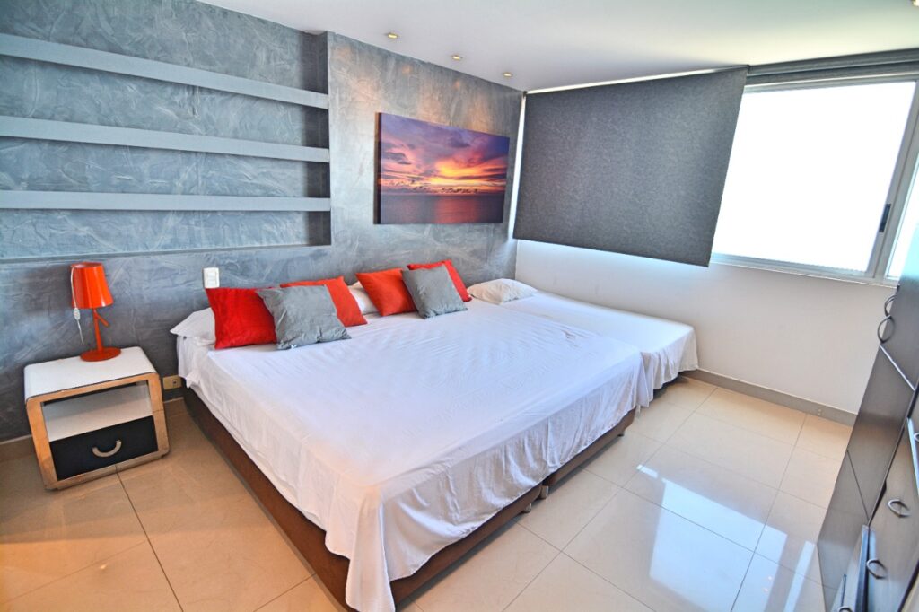 Apartamento Amoblado 2102 dos alcobas frente al mar edificio palmetto uno Vacaciones Cartagena Colombia