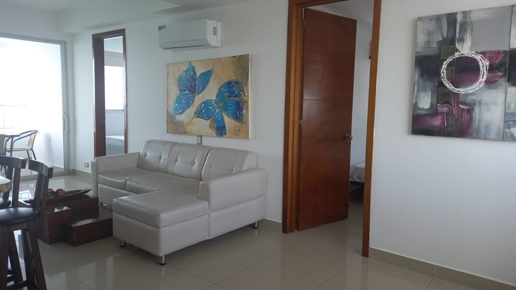 Apartamento Amoblado 3501 dos alcobas frente al mar edificio palmetto uno Vacaciones Cartagena Colombia