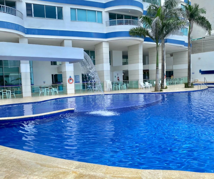 Hermosa vista de lo que te espera al elegir vacacionar en el Edificio Palmetto Cartagena