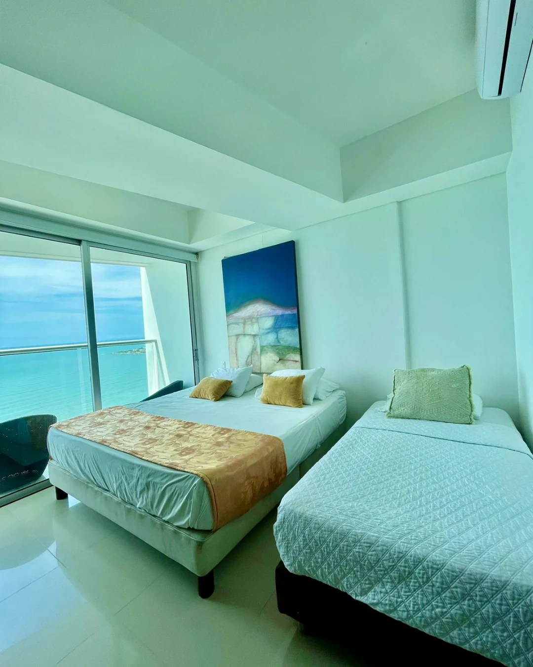 Alcoba auxiliar del apartamento 3603. Un apartamento para. alquiler Palmetto Eliptic 2 habitaciones, con cam doble y cama sencilla