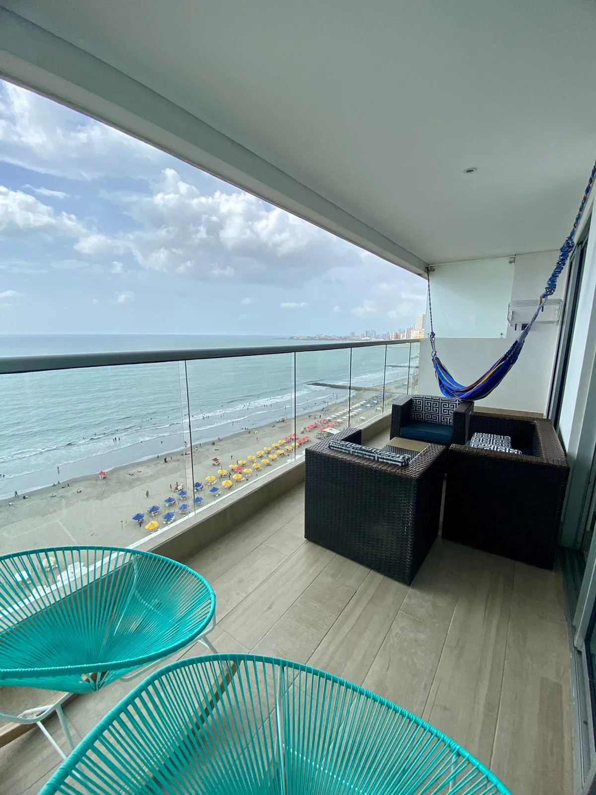 Balcón del Apartamento Vacacional 1203 Una Alcoba del edifcio Palmetto Beach