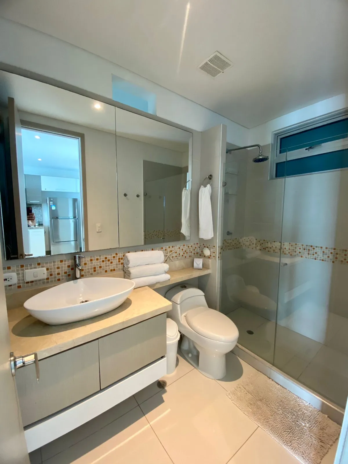 Baño interno de la alcoba principal del apartamento 1203 Edificio palmetto Beach