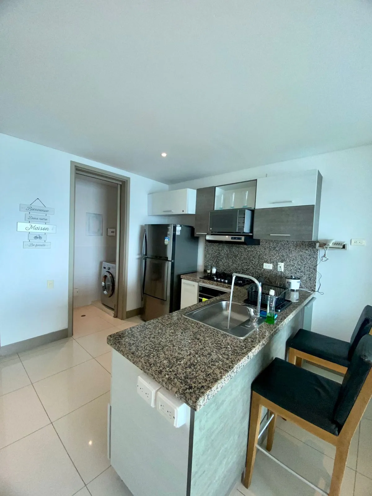 Cocina del apartamento una alcoba Palmetto Beach