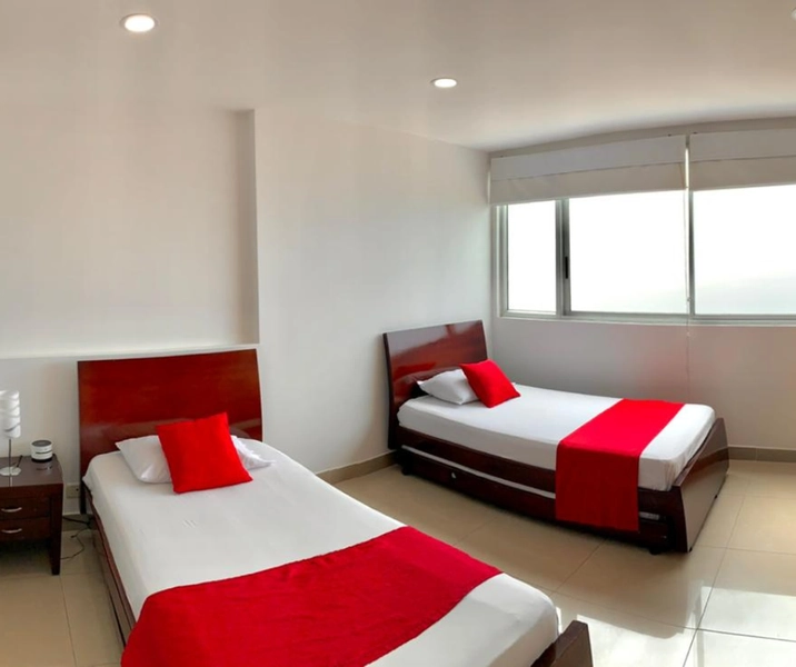 Alcoba Auxiliar del apartamento 1102 Edificio Palmetto Uno Cartagena