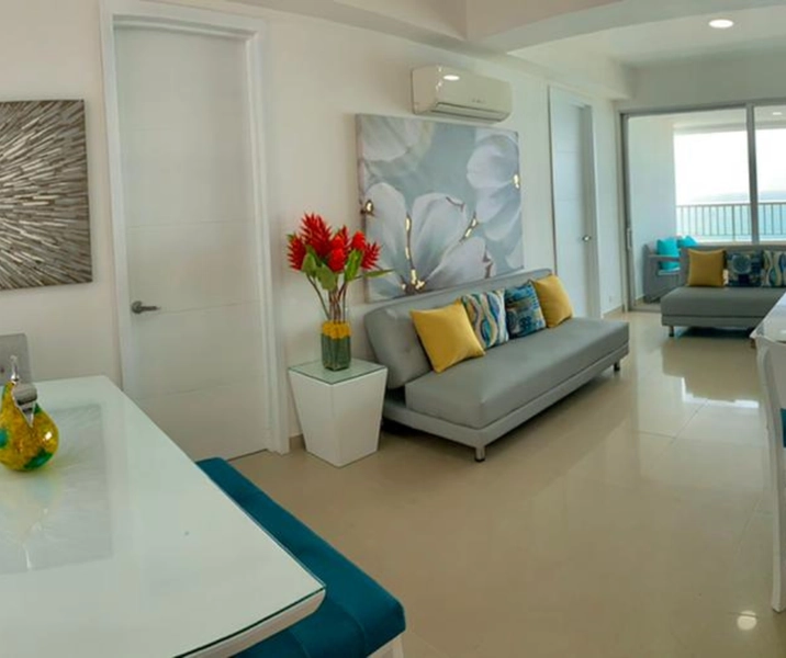 Hermosa Sala del apartamento 1104 Edificio Palmetto Cartagena