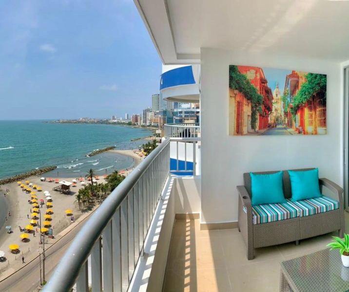 Balcon del apartamento 1104 Genoveva Edificio Palmetto Cartagena