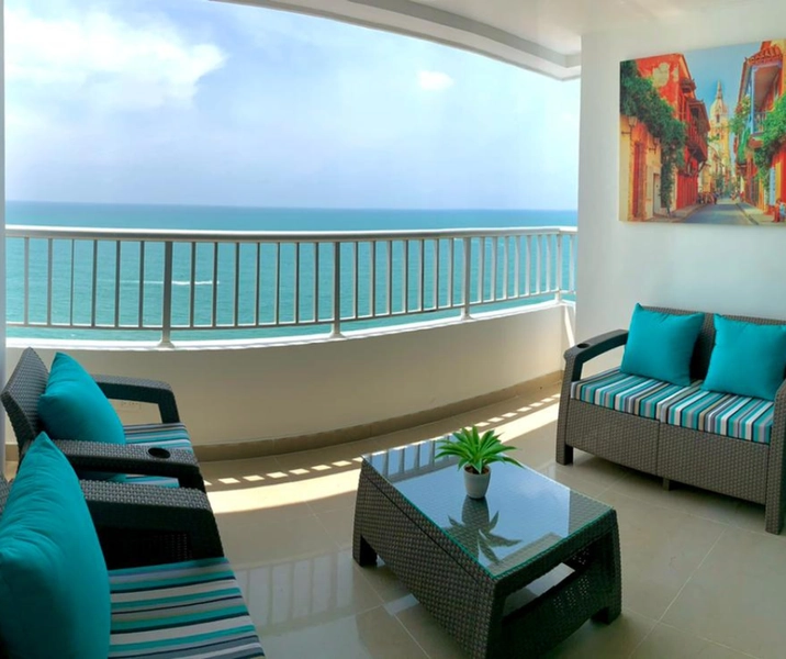 Balcón de las suites de lujo Bocagrande