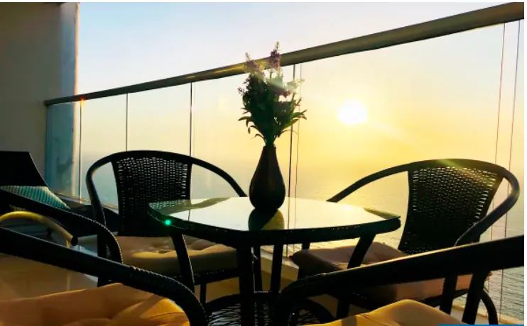Hermoso Atardecer en el balcon del apartamento vacacional 3602 Edificio Palmetto Eliptic