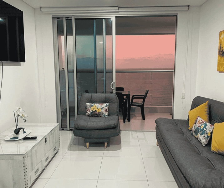 Sala del Apartamento tipo SUITE de Una Alcoba 1003 del Edificio Palmetto Beach