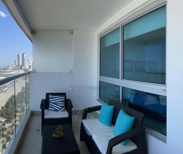 Balcon conla mas espectgacualr vista al mar desde el apartamento vacacional 1003 Edificio Palmetto Beach