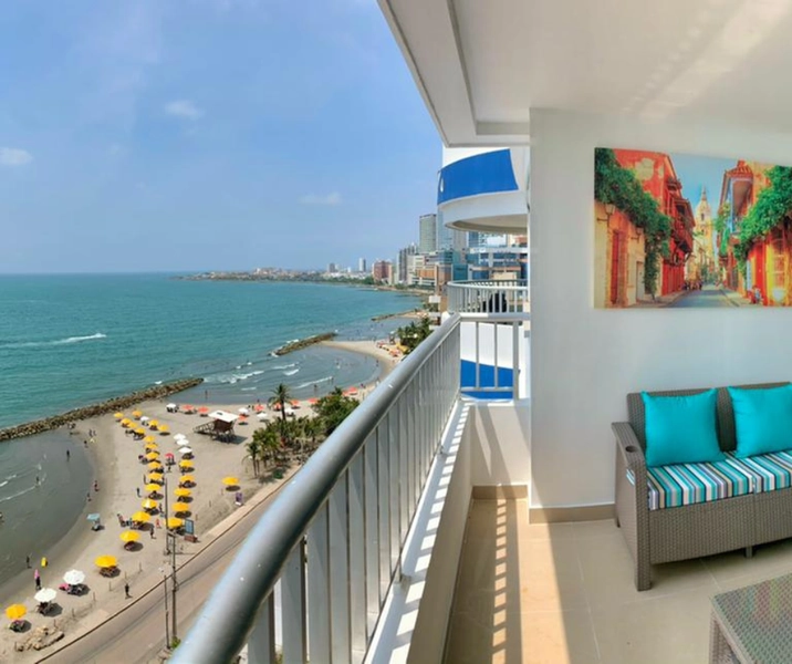 Vista desde el Balcón de uno de los apartamentos del Edificio Palmetto Cartagena