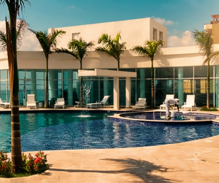Piscina desde el frente del Edificio Palmetto Cartagena