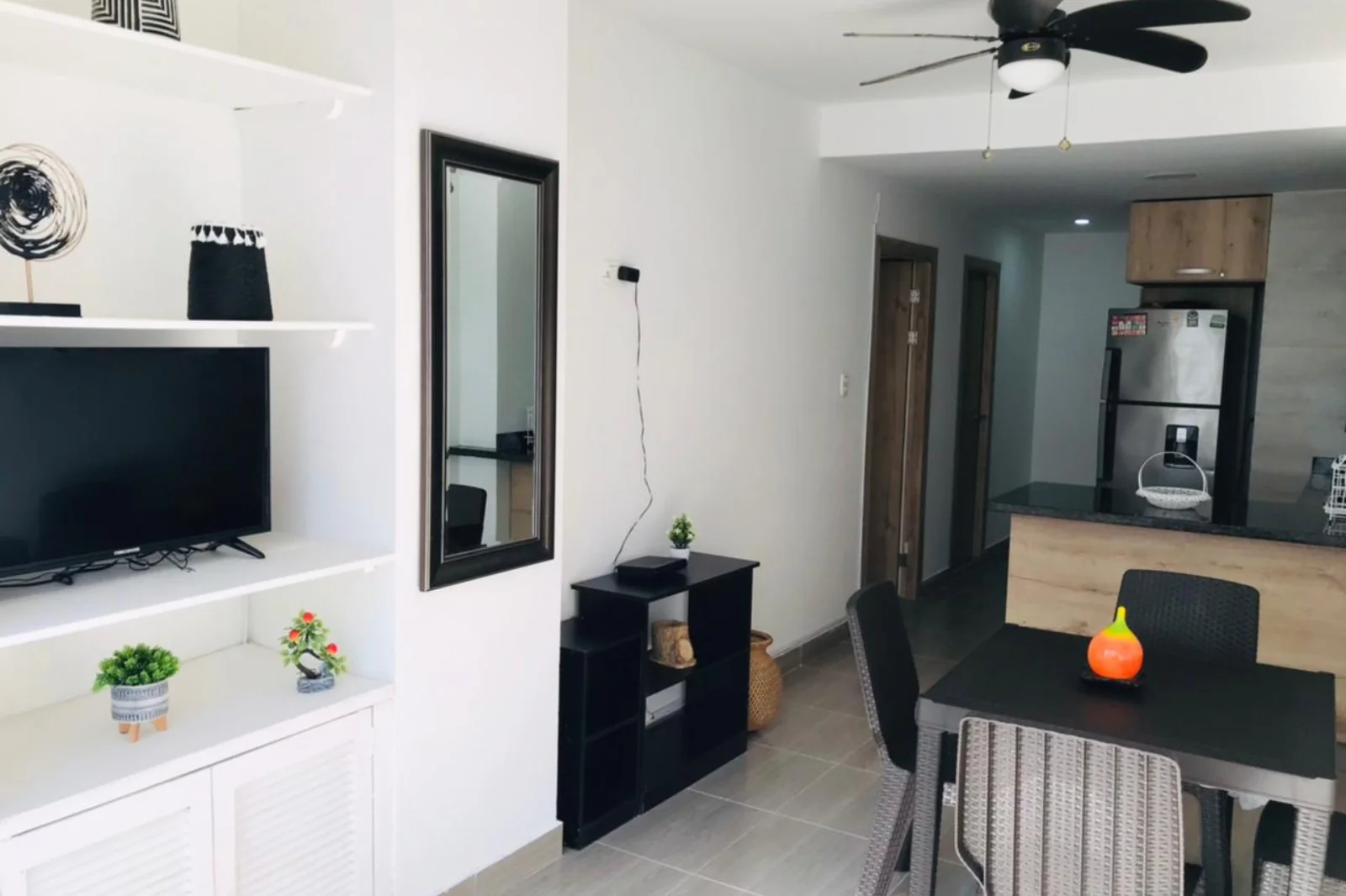 Sala del Apartamento Una Alcoba en Cartagena Escape Plaza 1203AT en Bocagrande Cartagena