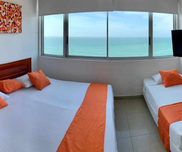 Habitación Principal del apartamento vacacional 1003 Andrea para un verdadero descanso frente al caribe