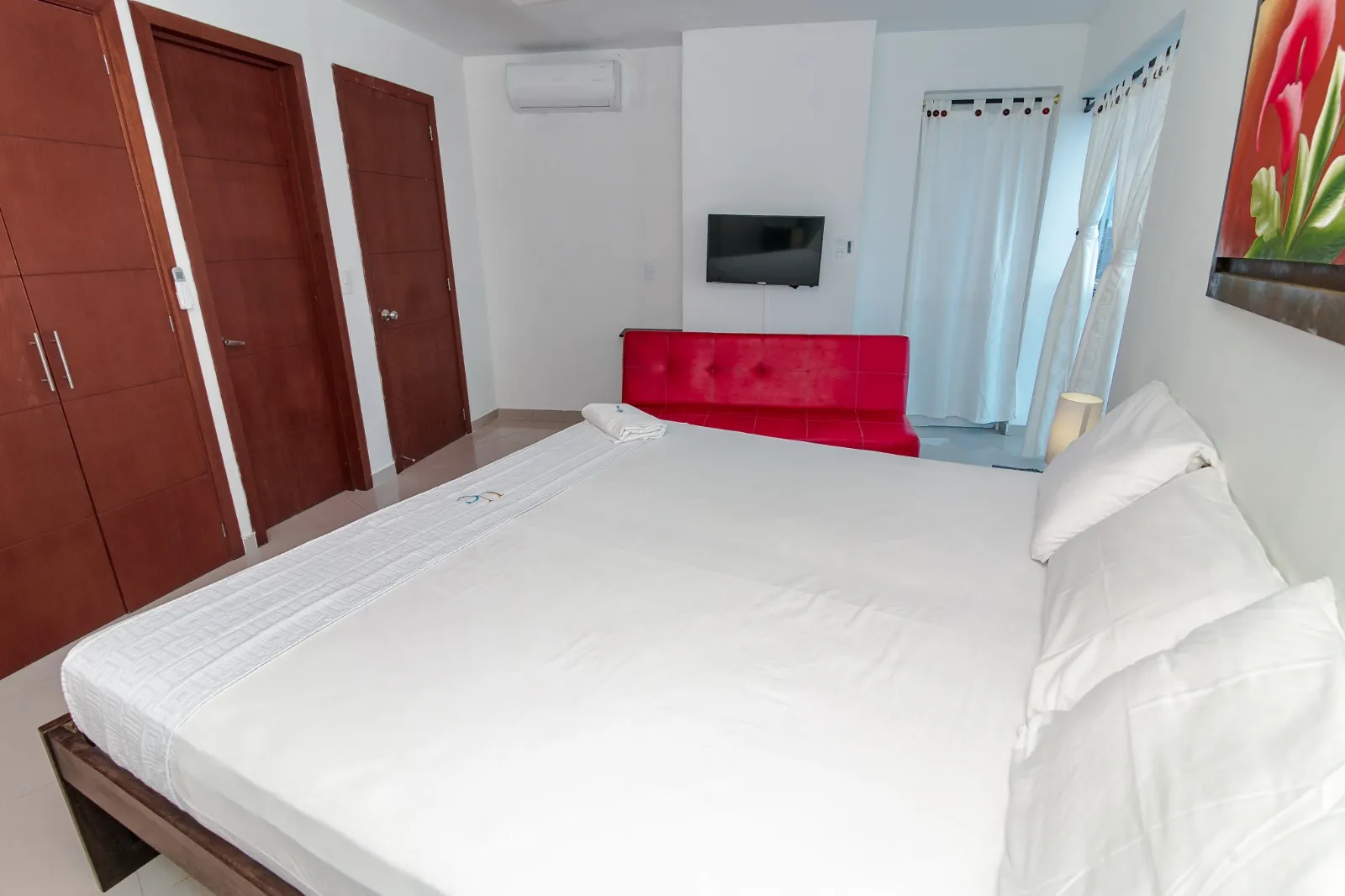 Alcoba Principal del apartamento. Reserva Poseidón del Caribe Apartamento 2003 Dos Alcobas El Laguito Cartagena