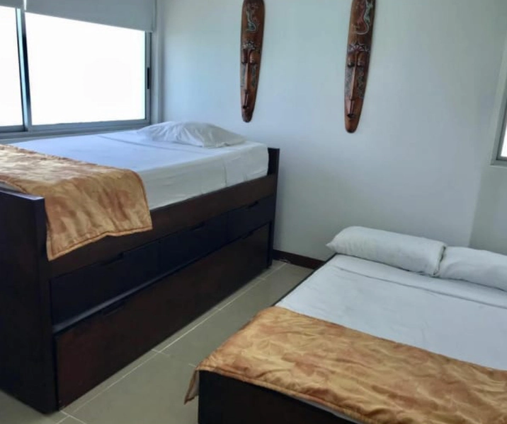 Habitación Auxiliar Uno del penthouse del piso 37 en el Edificio Palmetto Cartagena