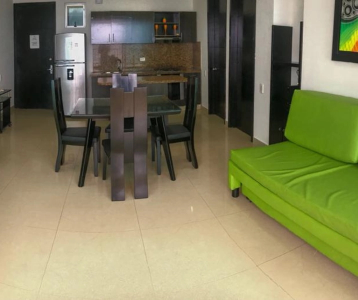 Sla comedor del del apartamento 1502 del Edificio Palmetto CArtagena el mejor alojamiento en Bocagrande