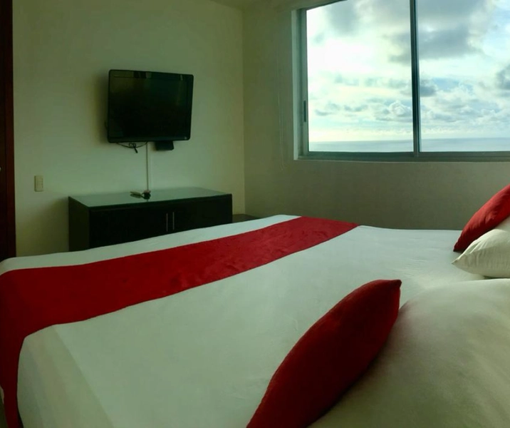 Habitación Principal del apartamento vacacional 2001 Edificio Palmetto Cartagena donde disfrutará de las mejores vacaciones en bocagrande