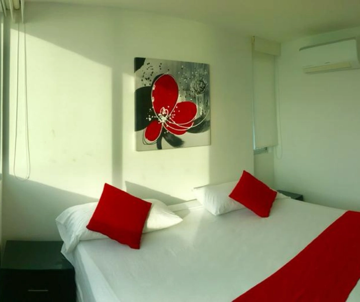 Habitación Principal del apartamento vacacional 2001 Edificio Palmetto Cartagena donde disfrutará de las mejores vacaciones en Bocagrande