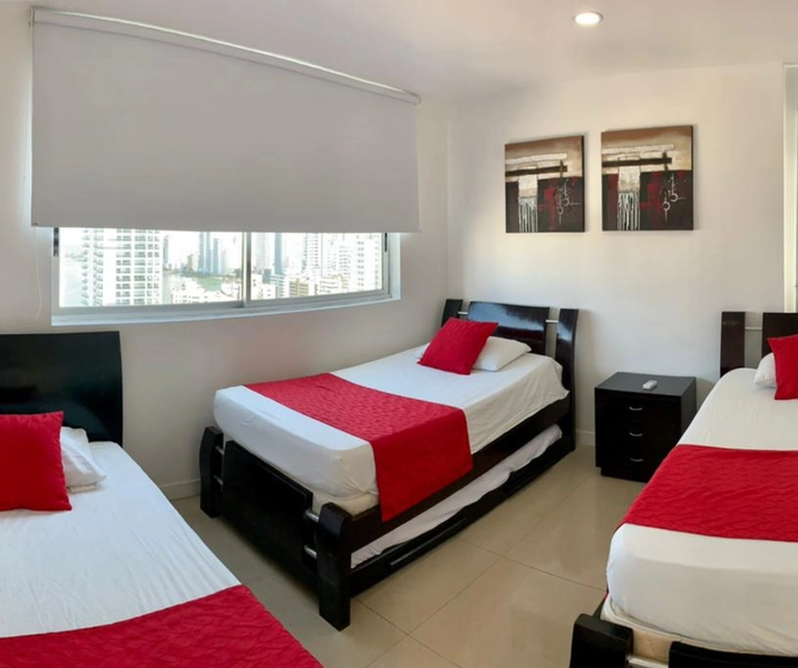 Habitación Auxiliar del apartamento 2504 para sus estadías en Palmetto Cartagena