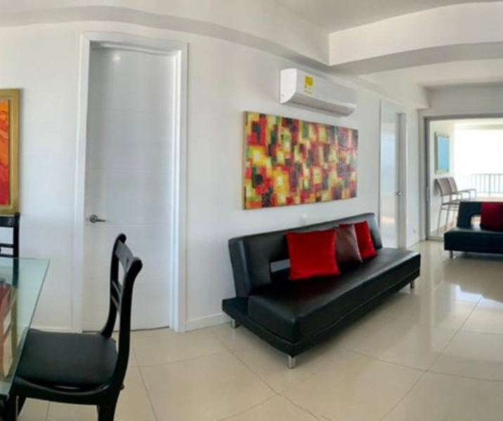 Sala Comedor del apartamento 2504 para sus estadías en Palmetto Cartagena