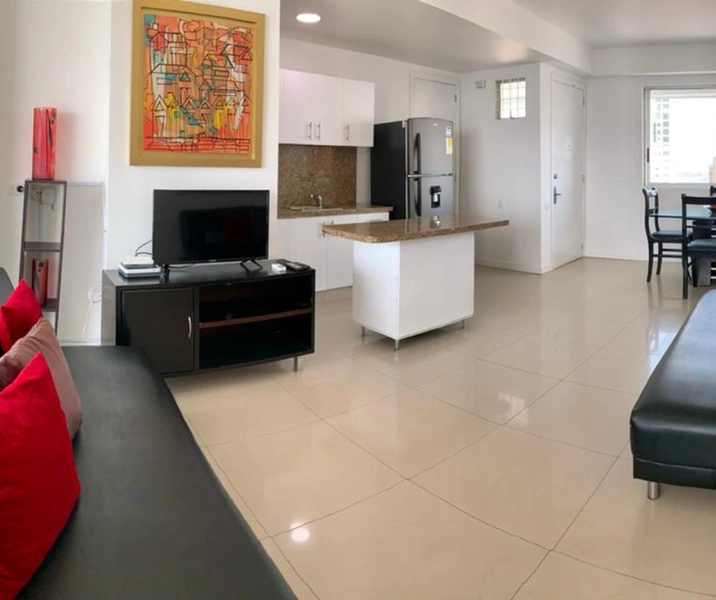 Sala comedor del apartamento 2504 del Edificio Palmetto Cartagena