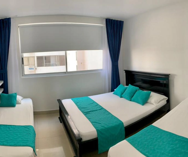 Alcoba auxiliar del apartamento vacacional 604 Edificio Renta vacacional en Cartagena, Edificio Palmetto Cartagena